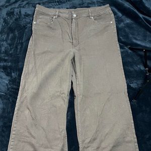 brown wide legged jeans